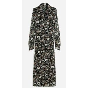 Madewell Long-Sleeve Polo Midi Dress In Floral NWT $128 Size XL Body Skimming